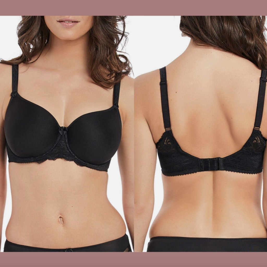 New $76 Fantasie [ 30j Us ] Rebecca Underwire Spacer Bra Black #5795